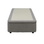 Letto singolo Sommier 80x190 con contenitore in tessuto Towel grigio chiaro