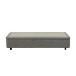 Letto singolo Sommier 80x190 con contenitore in tessuto Towel grigio chiaro