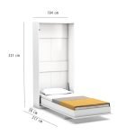 Letto singolo a scomparsa Happy bianco