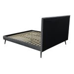 Letto una piazza e mezza Stiletto con rete fissa in tessuto Ash grigio
