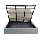 Letto una piazza e mezzo Sofaback contenitore in tessuto Enjoy 20 light gray