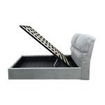 Letto una piazza e mezzo Sofaback contenitore in tessuto Enjoy 20 light gray