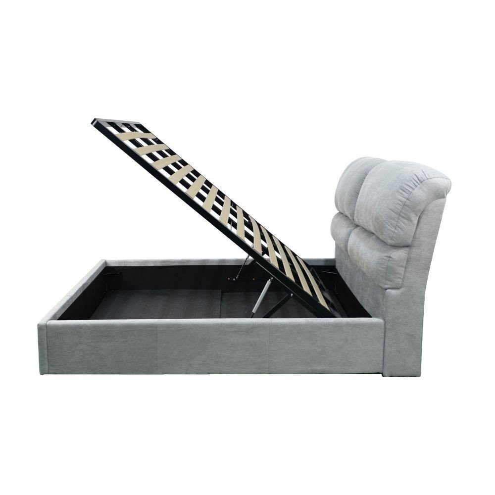 Letto una piazza e mezzo Sofaback contenitore in tessuto Enjoy 20 light gray