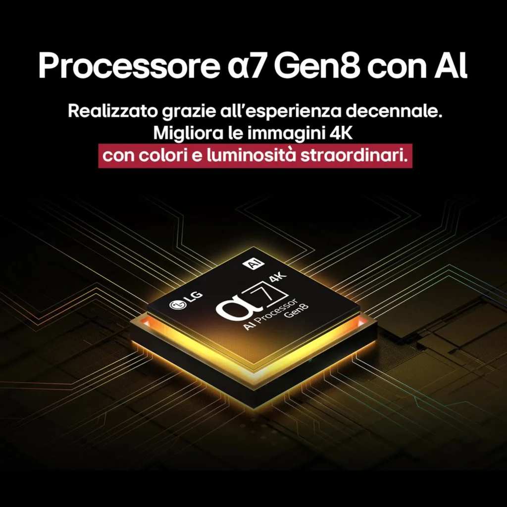 Lg Smart TV 43 Pollici 4K Ultra HD Display QNED evo Sistema WebOS Processore a7 Gen8 con AI Classe G colore Nero - 43QNED86A6C.API