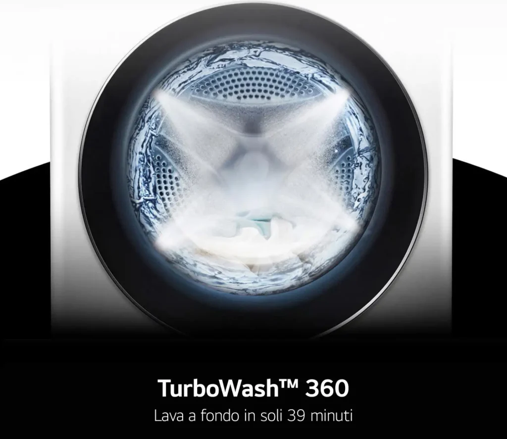 Lavatrice Lg 20 Kg Classe B Centrifuga 1000 giri Profondità 83 cm Inverter Funzione Vapore Wi-Fi - F0P3020TSWC