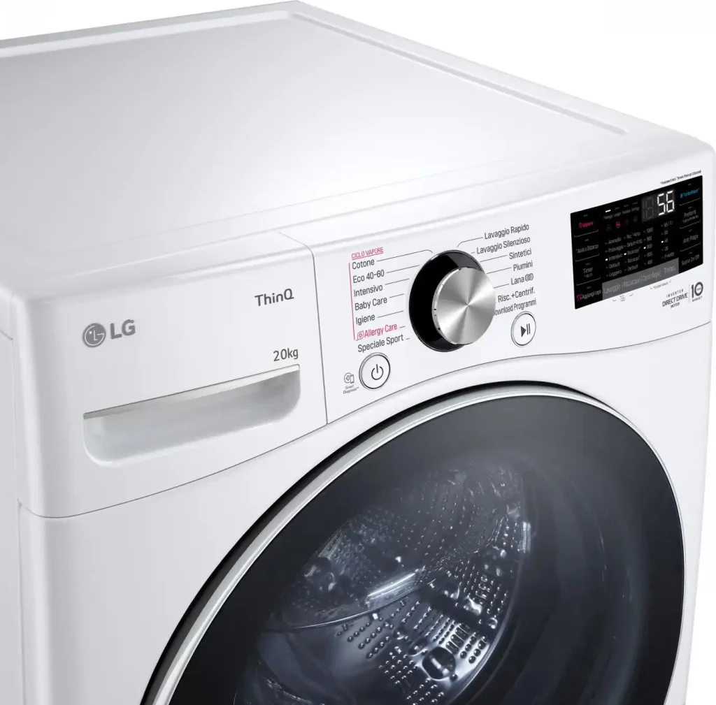 Lavatrice Lg 20 Kg Classe B Centrifuga 1000 giri Profondità 83 cm Inverter Funzione Vapore Wi-Fi - F0P3020TSWC