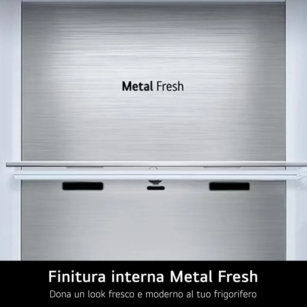 Frigorifero Lg Combinato 375 Litri Classe A No Frost colore Metal Sorbet Fit & Max - GBBS726AMB.AMBQEUZ
