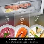 Frigorifero Lg Combinato 375 Litri Classe A No Frost colore Metal Sorbet Fit & Max - GBBS726AMB.AMBQEUZ
