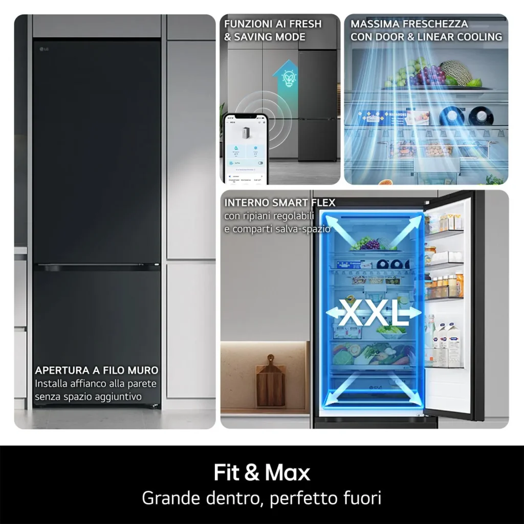 Lg Frigorifero Combinato 465 Litri Classe C Total No Frost colore Prime Silver - GBBW322CPY