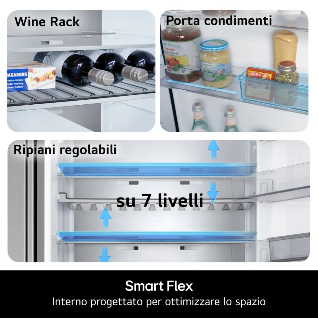 Lg Frigorifero Combinato 465 Litri Classe C Total No Frost colore Prime Silver - GBBW322CPY