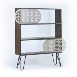 Libreria 3 ripiani Illia noce nero 94x25x117 MT190511