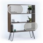 Libreria 3 ripiani Illia noce nero 94x25x117 MT190511