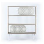 Libreria 3 ripiani Illia rovere nero 94x25x117 MT1905121