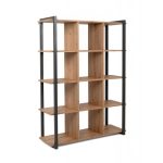 Libreria Denver 31 a cubi colore rovere quercia con profili antracite
