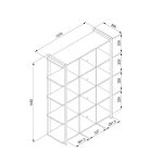 Libreria Denver 31 a cubi colore rovere quercia con profili antracite