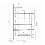 Libreria Manco bianca 6 ripiani 122x25.5x188H