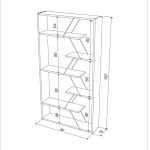 Libreria Tars rovere 84x24x157H