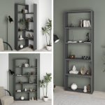 Libreria Wish estensibile angolare antracite 200h
