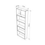 Libreria Wish estensibile angolare antracite 200h
