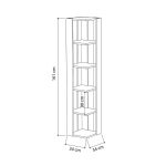 Libreria angolare Nati bianca 5 ripiani