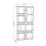 Libreria bifacciale Rail  antracite 79x166,5