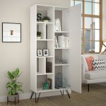 Libreria con anta Jedda colore bianco 80,6x191