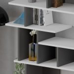 Libreria design Apollon bianco antracite