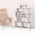 Libreria design Apollon rovere e antracite