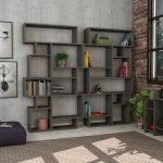 Libreria orizzontale Karmato bifacciale antracite