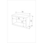 Libreria pensile Monroe composta da 3 quadri RF141104