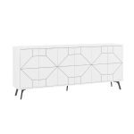 Madia 6 ante Dune 183 cm. colore bianco