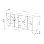 Madia 6 ante Dune 183 cm. colore bianco