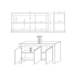 Madia Acapulco 3 ante bianco opaco