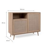 Madia Bali 01A 2 ante e vano a giorno effetto vimini