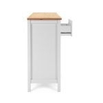 Madia Bergen57 con 3 ante e 1 cassetto bianco e top artisan oak