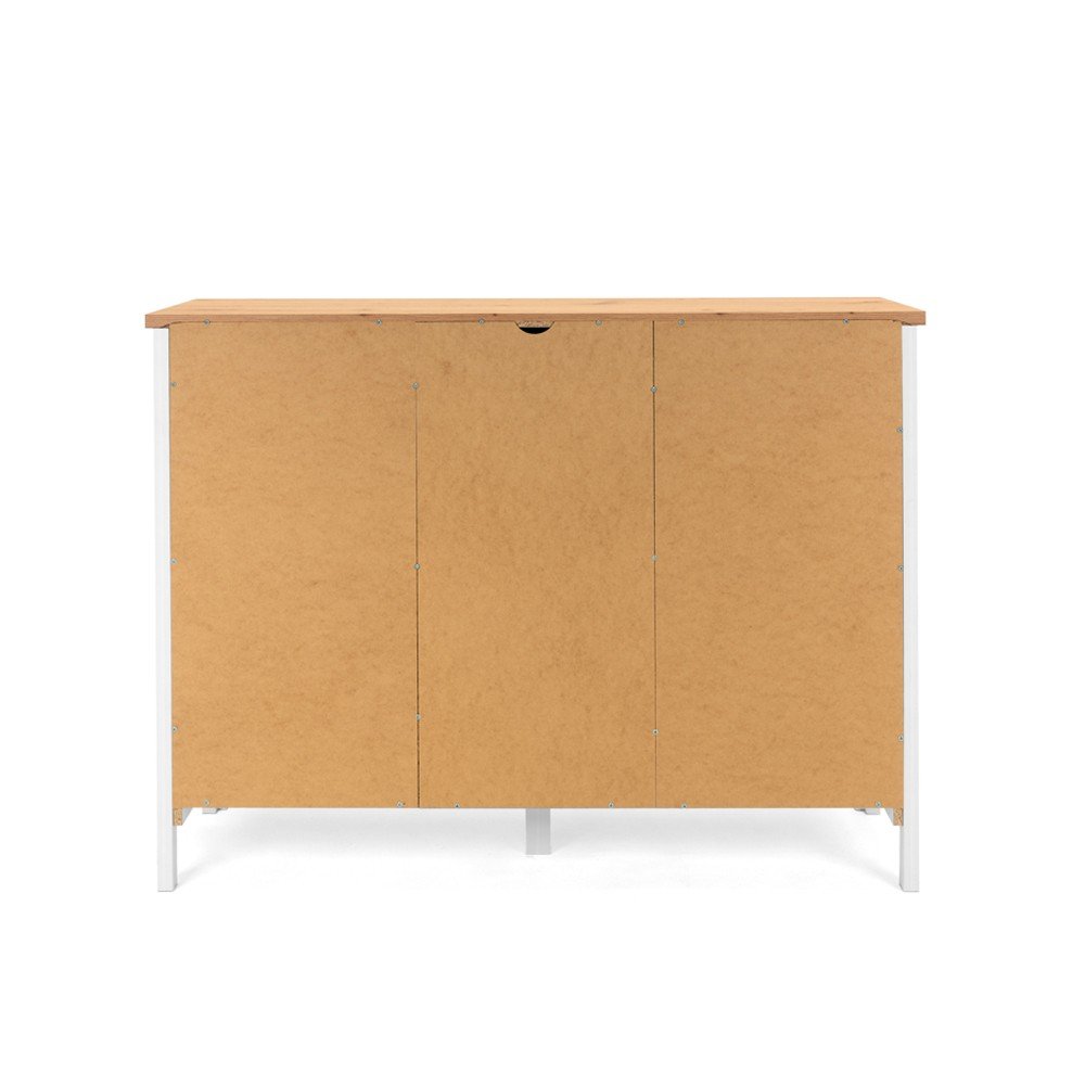 Madia Bergen57 con 3 ante e 1 cassetto bianco e top artisan oak