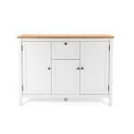 Madia Bergen57 con 3 ante e 1 cassetto bianco e top artisan oak