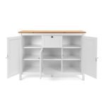 Madia Bergen57 con 3 ante e 1 cassetto bianco e top artisan oak