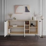 Madia Clara rovere 3 ante bianco 142x35,6x83h