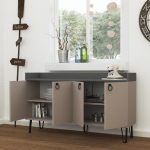 Madia Dea 4 ante tortora antracite 140x36x80 h