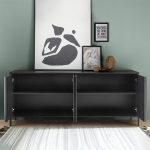 Madia Giugi 4 ante nero frassinato 206x40x86