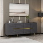 Madia Jose 4 ante antracite con particolari oro 180x47x75h