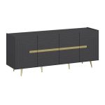 Madia Jose 4 ante antracite con particolari oro 180x47x75h