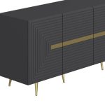 Madia Jose 4 ante antracite con particolari oro 180x47x75h