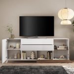 Madia Marion 240 cm. colore bianco ludico e mercure