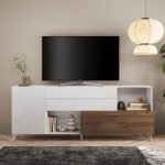 Madia Marion 240 cm. colore bianco ludico e mercure