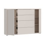 Madia Medea 4 cassetti e 2 ante colore cashmere