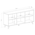 Madia Nimes con 3 ante colore bianco rustica e struttura in grafite