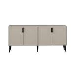 Madia Prime con 4 ante colore cashmere con maniglie e piedini neri