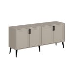 Madia Prime con 4 ante colore cashmere con maniglie e piedini neri